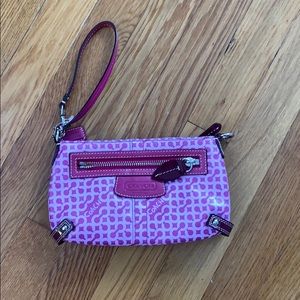 Pink Coach wristlet